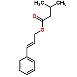 (2E)-3-Phenyl-2-propen-1-yl 3-methylbutanoate structure