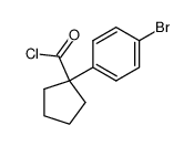 1-(4-bromophenyl)cyclopentane-1-carbonyl chloride Structure