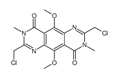 2,7-双(氯甲基)-3,8-二氢-5,10-二甲氧基-3,8-二甲基嘧啶并[4,5-g]喹唑啉-4,9-二酮结构式