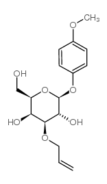 4-甲氧苯基-3-O-烯丙基-β-D-吡喃半乳糖苷结构式