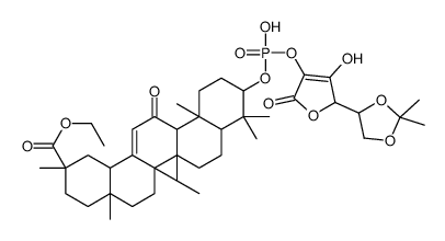 ascorbic acid 2-(11-oxoolean-12-en-29-oic acid ethyl ester 3-yl-phosphate)结构式