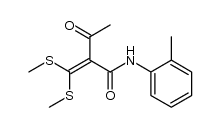 2-[bis(methylthio)methylene]-3-oxo-N-o-tolylbutanamide结构式