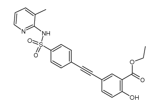 ethyl 2-hydroxy-5-[[4-[(3-methyl-2-pyridinylamino)sulfonyl]phenyl]ethynyl]benzoate Structure