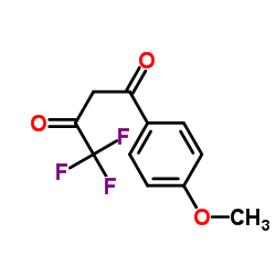 4,4,4-三氟-1-(4-甲氧基苯基)-1,3-丁二酮结构式