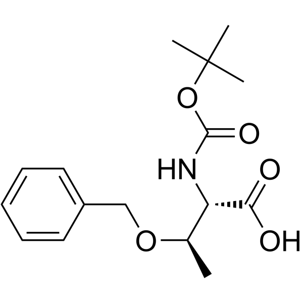 Boc-O-苄基-L-苏氨酸结构式