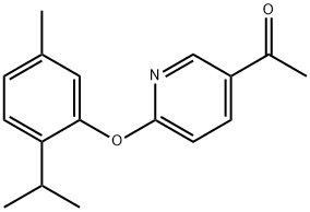 2-(5-甲基-2-异丙基苯氧基)-5-乙酰基吡啶结构式