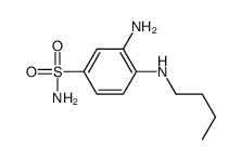3-氨基-4-丁氨基苯磺酰胺结构式