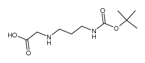[3-(t-butyloxycarbonylamino)-1-propylamino]acetate结构式