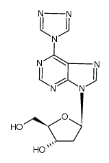 9-(2-deoxy-β-D-erythro-pentofuranosyl)-6-(1,2,4-triazol-4-yl)purine Structure