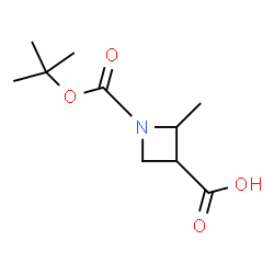 1-[(叔丁氧基)羰基] -2-甲基氮杂环丁烷-3-羧酸结构式