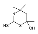 6-hydroxy-4,4,6-trimethyl-1,3-thiazinane-2-thione Structure