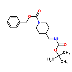 1-N-Cbz-4-N-(Boc-氨甲基)哌啶结构式