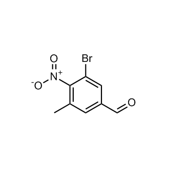 3-溴-5-甲基-4-硝基苯甲醛结构式