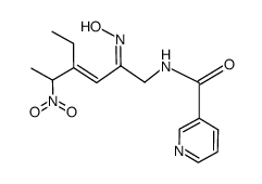 N-[4-Ethyl-(E)-2-hydroxyimino-5-nitro-(E)-3-hexen-1-yl]-3-pyridinecarboxamide Structure