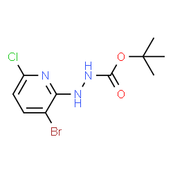叔-丁基 2-(3-溴-6-氯吡啶-2-基)肼甲酸基酯结构式
