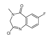 2-chloro-7-fluoro-4-methyl-3H-1,4-benzodiazepin-5-one结构式