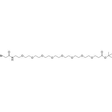 Bromoacetamido-PEG8-t-butyl ester Structure