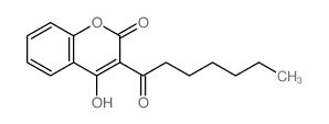 3-Heptanoyl-4-hydroxy-2H-chromen-2-one Structure