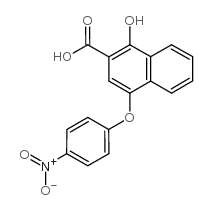 1-羟基-4-(4-硝基苯氧基)-2-萘甲酸结构式