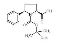 (2S,5R)-N-叔丁氧羰基-5-苯基吡咯烷-2-甲酸结构式