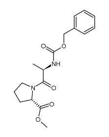 (2S,2'R)-N-(N-Benzyloxycarbonylalanyl)proline methyl ester结构式