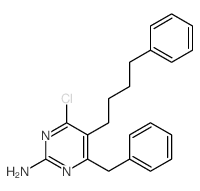 4-benzyl-6-chloro-5-(4-phenylbutyl)pyrimidin-2-amine Structure