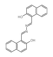 1-Naphthalenecarboxaldehyde,2-hydroxy-, 2-[(2-hydroxy-1-naphthalenyl)methylene]hydrazone structure