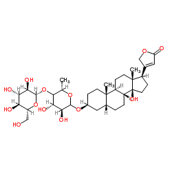 洋地黄毒苷元葡萄糖基岩藻糖苷结构式