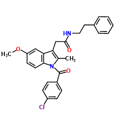 N-(2-苯乙基)吲哚美辛酰胺结构式