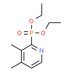 (3,4-Dimethyl-2-pyridyl)phosphonic acid diethyl ester结构式