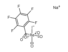 cis-[C6F5(CO)Re(CO)4I]Na结构式