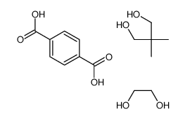 1,4-苯二羧酸与2,2-二甲基-1,3-丙二醇和1,2-乙二醇的聚合物结构式