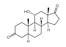 11α-hydroxy-5α-androstane-3,17-dione Structure