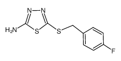 5-[(4-FLUOROBENZYL)SULFANYL]-1,3,4-THIADIAZOL-2-AMINE结构式