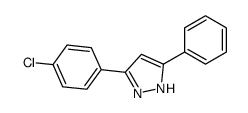 5-(4-chlorophenyl)-3-phenyl-1H-pyrazole Structure
