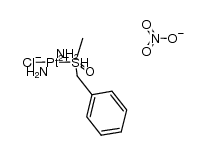 trans-[PtCl(CH3SOCH2C6H5)(NH3)2]NO3 Structure