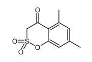 5,7-dimethyl-2,2-dioxo-1,2λ6-benzoxathiin-4-one结构式