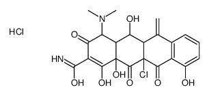 11a-chloro-4-(dimethylamino)-1,5,10,12a-tetrahydroxy-6-methylidene-3,11,12-trioxo-4,4a,5,5a-tetrahydrotetracene-2-carboxamide,hydrochloride结构式