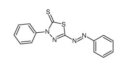 3-phenyl-5-phenyldiazenyl-1,3,4-thiadiazole-2-thione结构式