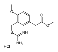 methyl 2-[3-(carbamimidoylsulfanylmethyl)-4-methoxyphenyl]acetate,hydrochloride Structure