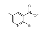 2-溴-5-碘-3-硝基吡啶结构式