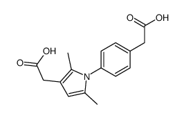 2-[4-[3-(carboxymethyl)-2,5-dimethylpyrrol-1-yl]phenyl]acetic acid结构式