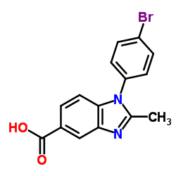 1-(4-Bromophenyl)-2-methyl-1H-benzimidazole-5-carboxylic acid Structure