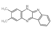 6H-Indolo[2, 3-b]quinoxaline, 2,3-dimethyl- Structure