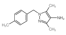 3,5-二甲基-1-(4-甲基苄基)-1H-吡唑-4-胺结构式