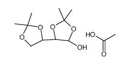 acetic acid,(4S,5R)-5-[(4R)-2,2-dimethyl-1,3-dioxolan-4-yl]-2,2-dimethyl-1,3-dioxolan-4-ol结构式