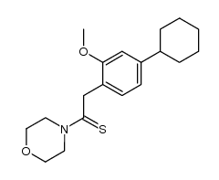 4-cyclohexyl-2-(methoxy)thionophenylacetomorpholide结构式