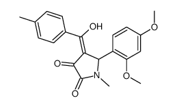 (4E)-5-(2,4-dimethoxyphenyl)-4-[hydroxy-(4-methylphenyl)methylidene]-1-methylpyrrolidine-2,3-dione Structure