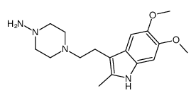 4-[2-(5,6-dimethoxy-2-methyl-1H-indol-3-yl)ethyl]piperazin-1-amine结构式