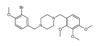 1-[(3-bromo-4-methoxyphenyl)methyl]-4-[(2,3,4-trimethoxyphenyl)methyl]piperazine结构式